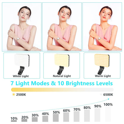 Adjustable led 2200mah Selfie Light Flash Rechargeable For all iphone mac laptop